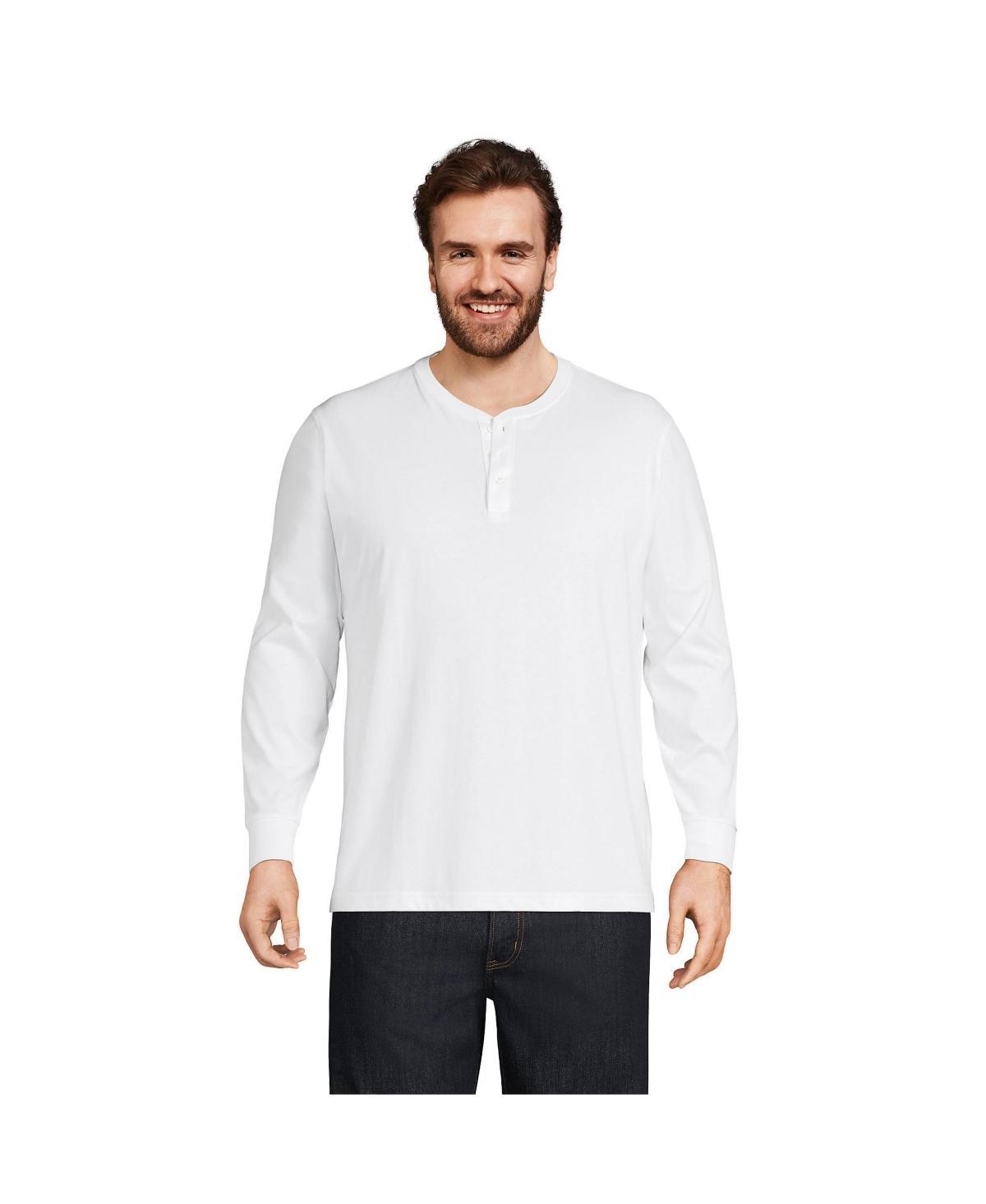 Big & Tall Lands End Super-T Henley, Mens Product Image