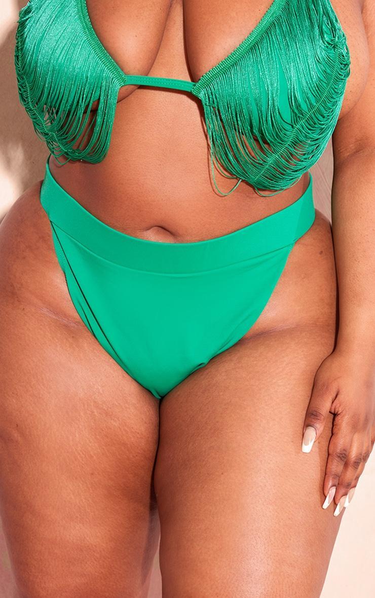 Plus Green High Leg Bikini Bottoms Product Image