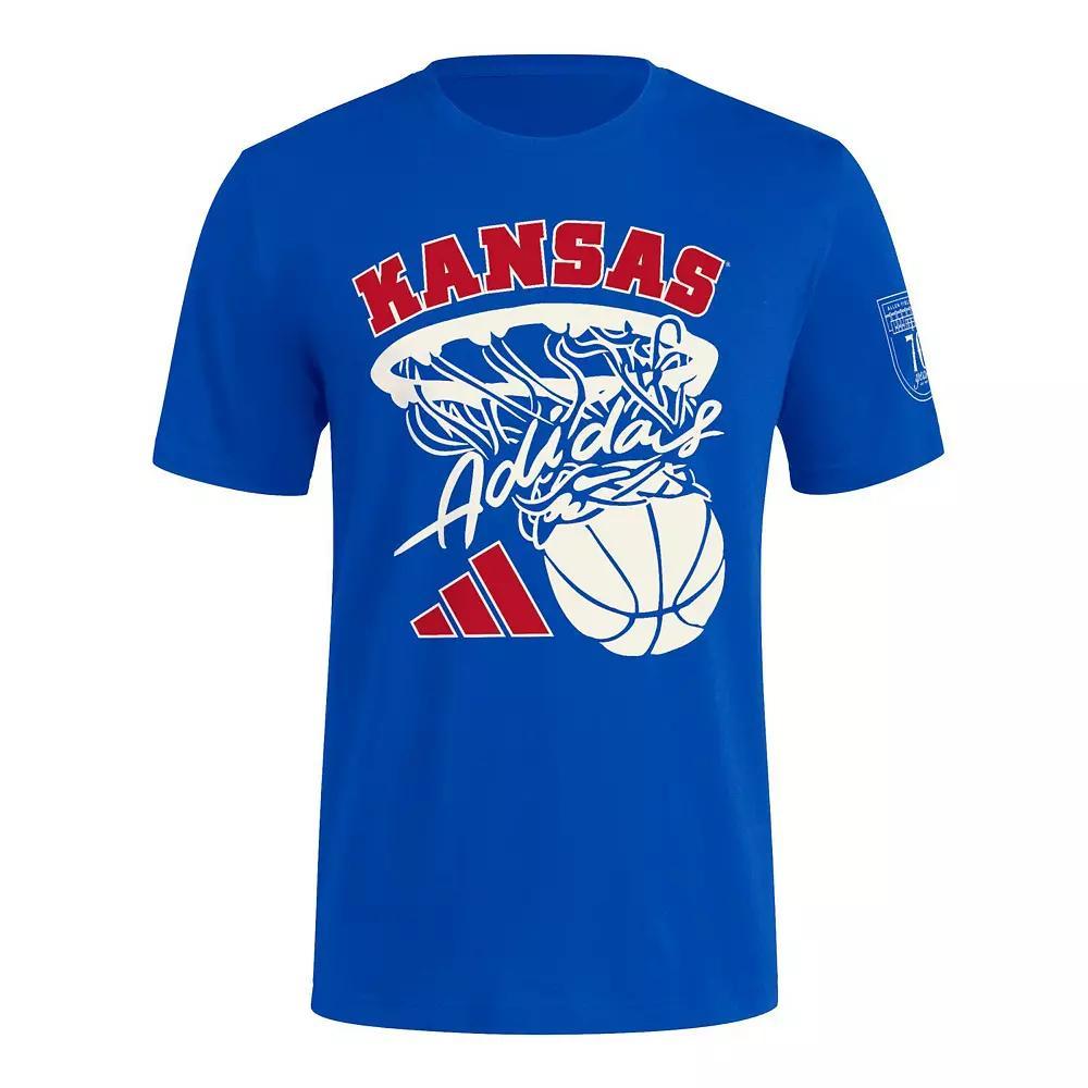 Men's adidas Royal Kansas Jayhawks 70th Anniversary Basketball T-Shirt,  Product Image