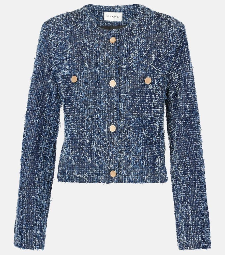 FRAME Tailored Denim Boucle Jacket In Magic Product Image