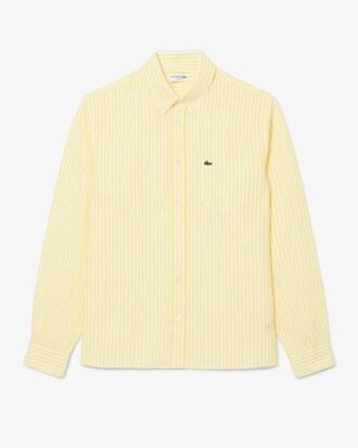 Regular Fit Striped Linen Shirt Product Image
