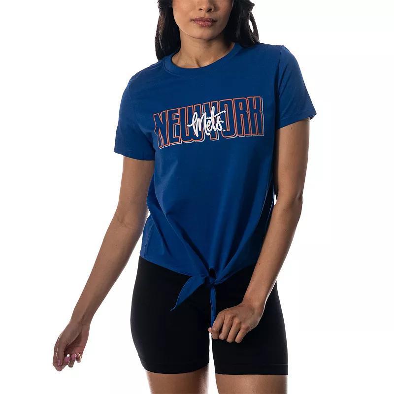 Women's The Wild Collective Royal New York Mets Twist Front T-Shirt, Size: Small, Blue Product Image