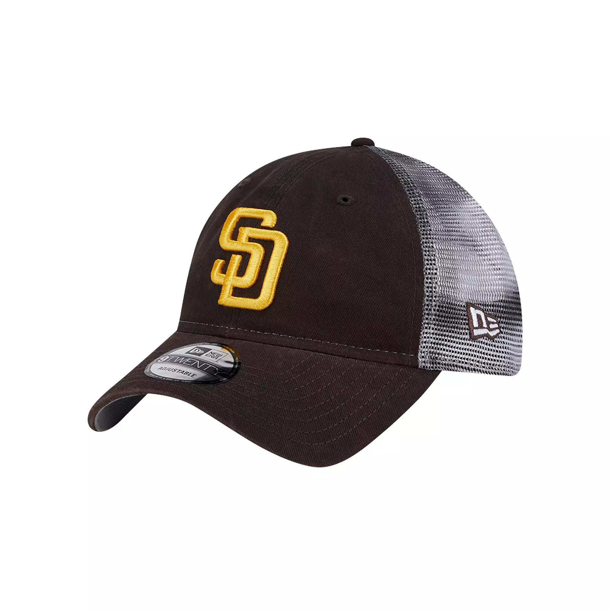Men's New Era Brown San Diego Padres Team Slick Trucker 9TWENTY Adjustable Hat Product Image