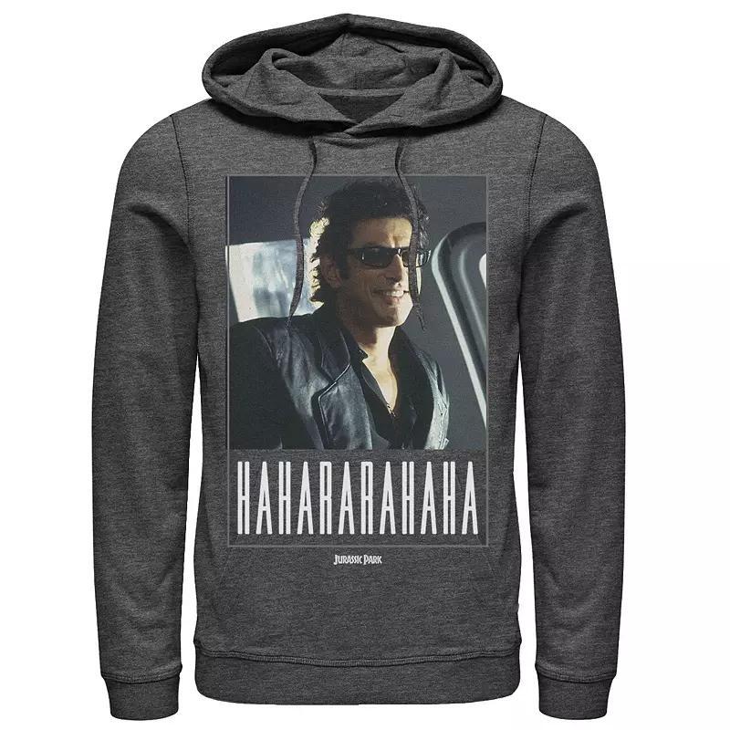 Men's Jurassic Park Ian Malcolm Hahararahaha Hoodie, Size: XL, Blue Product Image