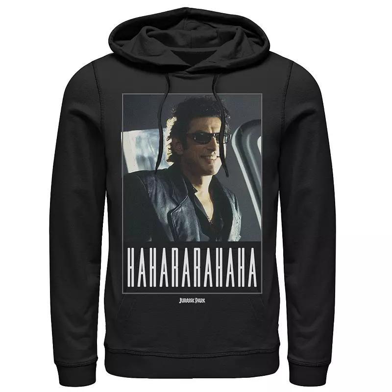 Men's Jurassic Park Ian Malcolm Hahararahaha Hoodie, Size: XL, Blue Product Image