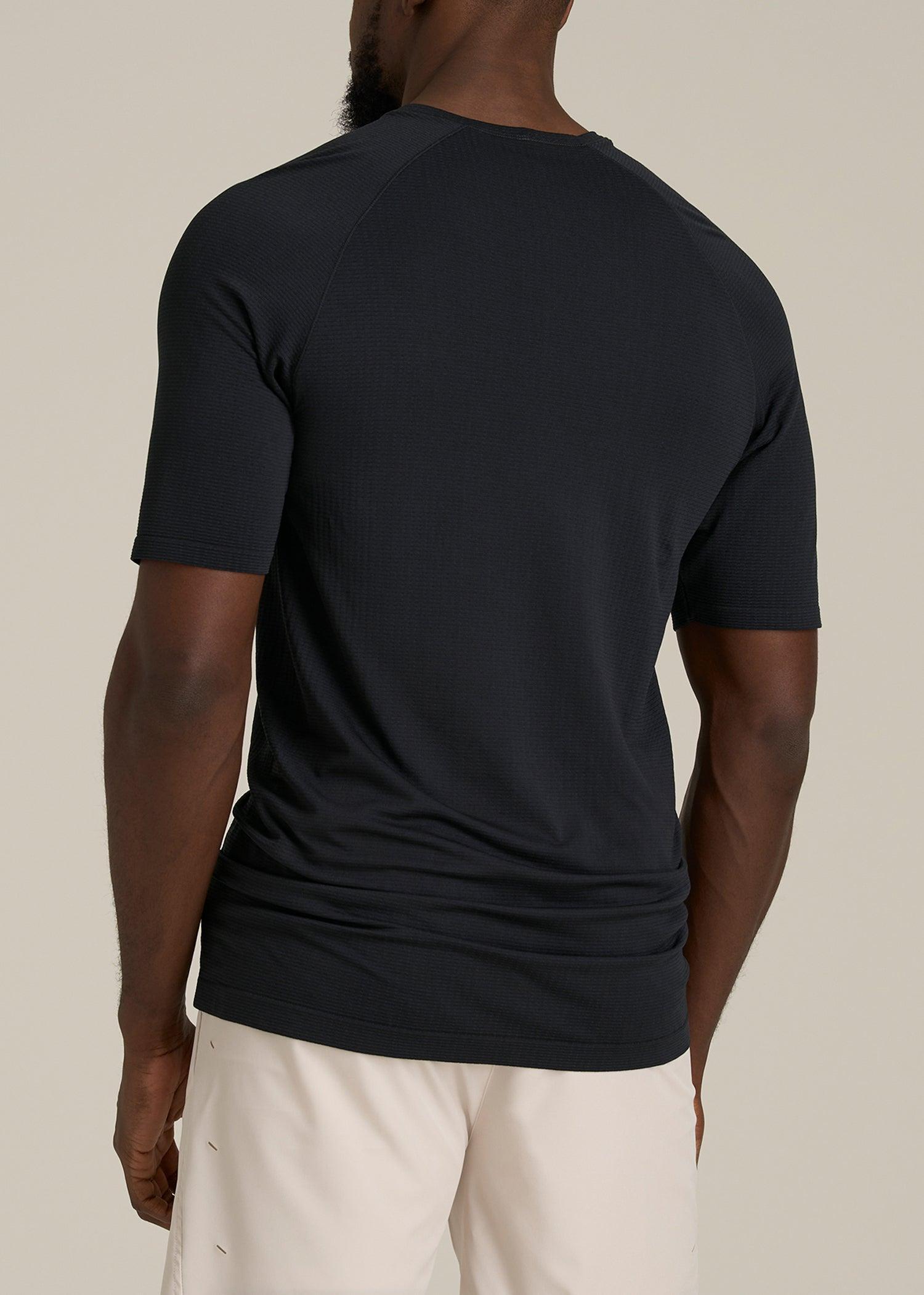 Vented Training Top for Tall Men in Black Male Product Image
