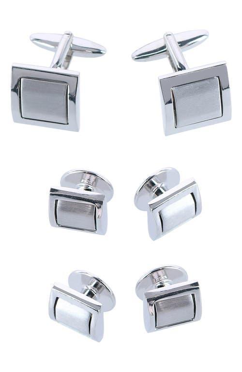 Trafalgar The Kingsley Rhodium with Czech Crystal Formal Set (Cufflinks & Tuxedo Studs) Product Image