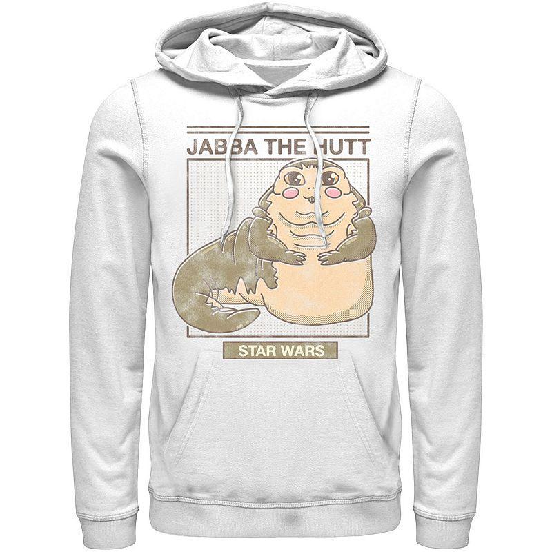 Mens Star Wars Jabba The Hutt Cartoon Cute Portrait Grid Hoodie Product Image