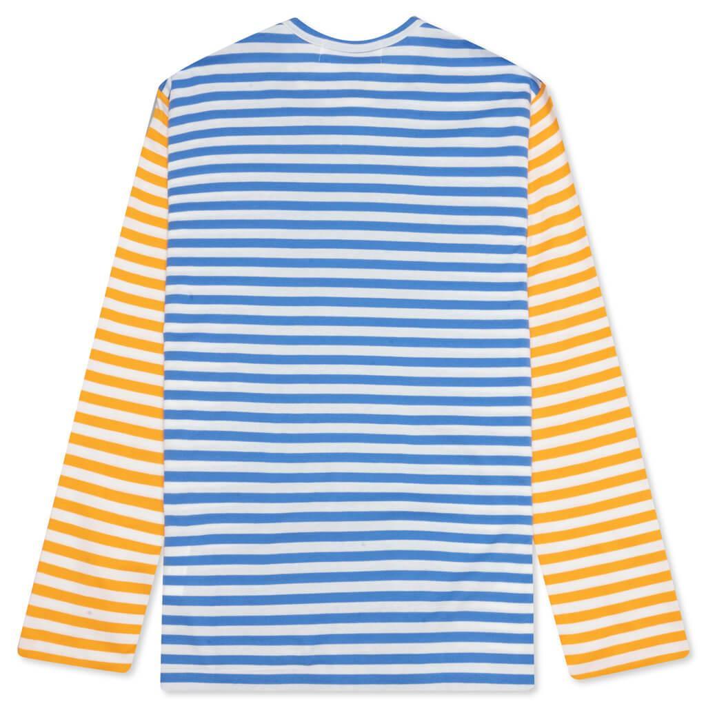 Bi-Color Stripe T-Shirt - Blue/Yellow Male Product Image