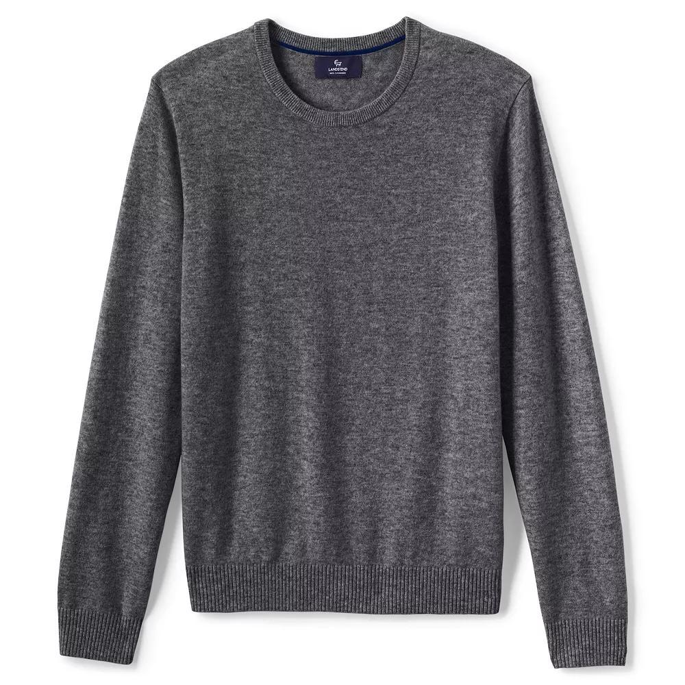 Men's Lands' End Fine-Gauge Cashmere Crewneck Sweater,  Product Image