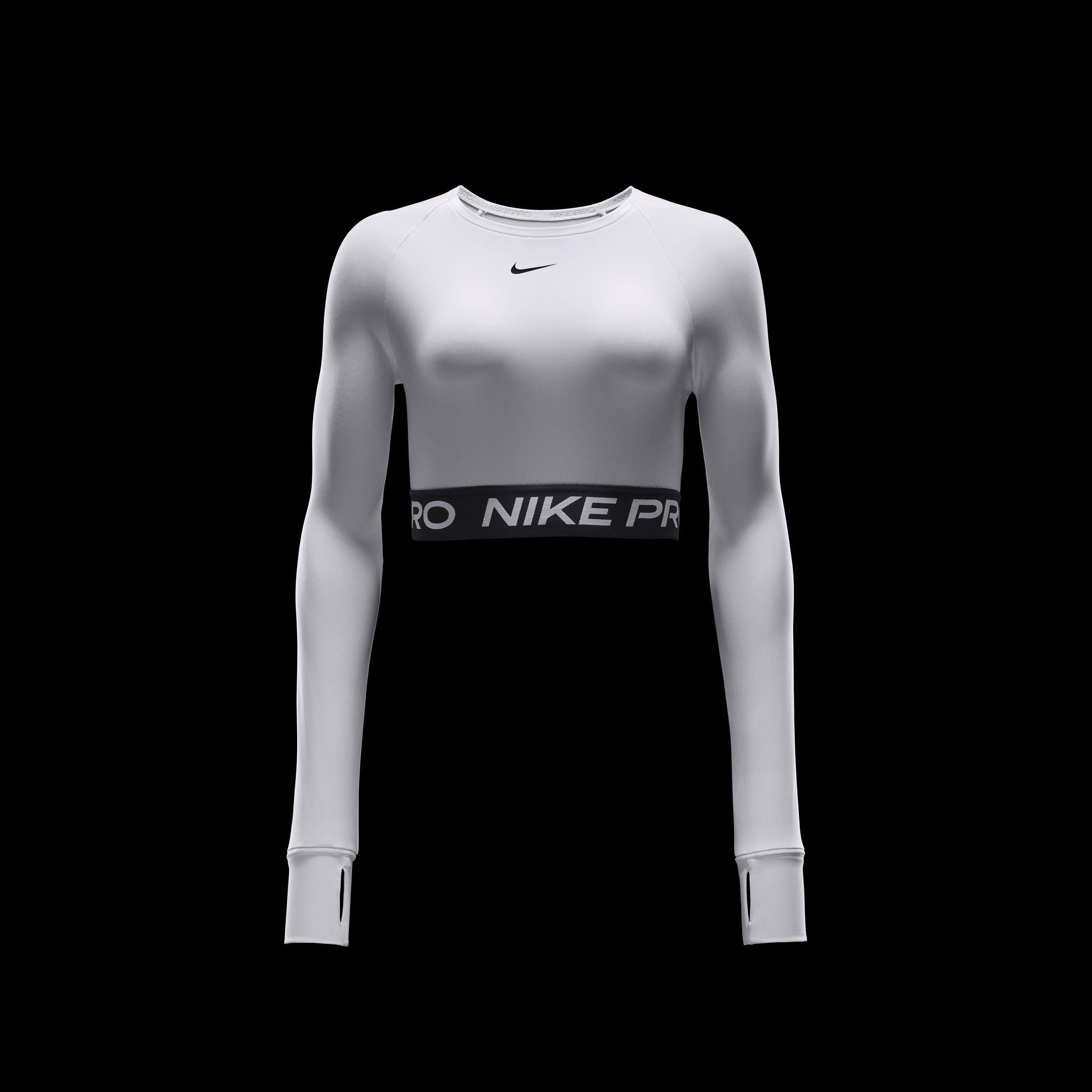Womens Nike Pro Dri-FIT Cropped Long-Sleeve Top | FV5484-100 Product Image
