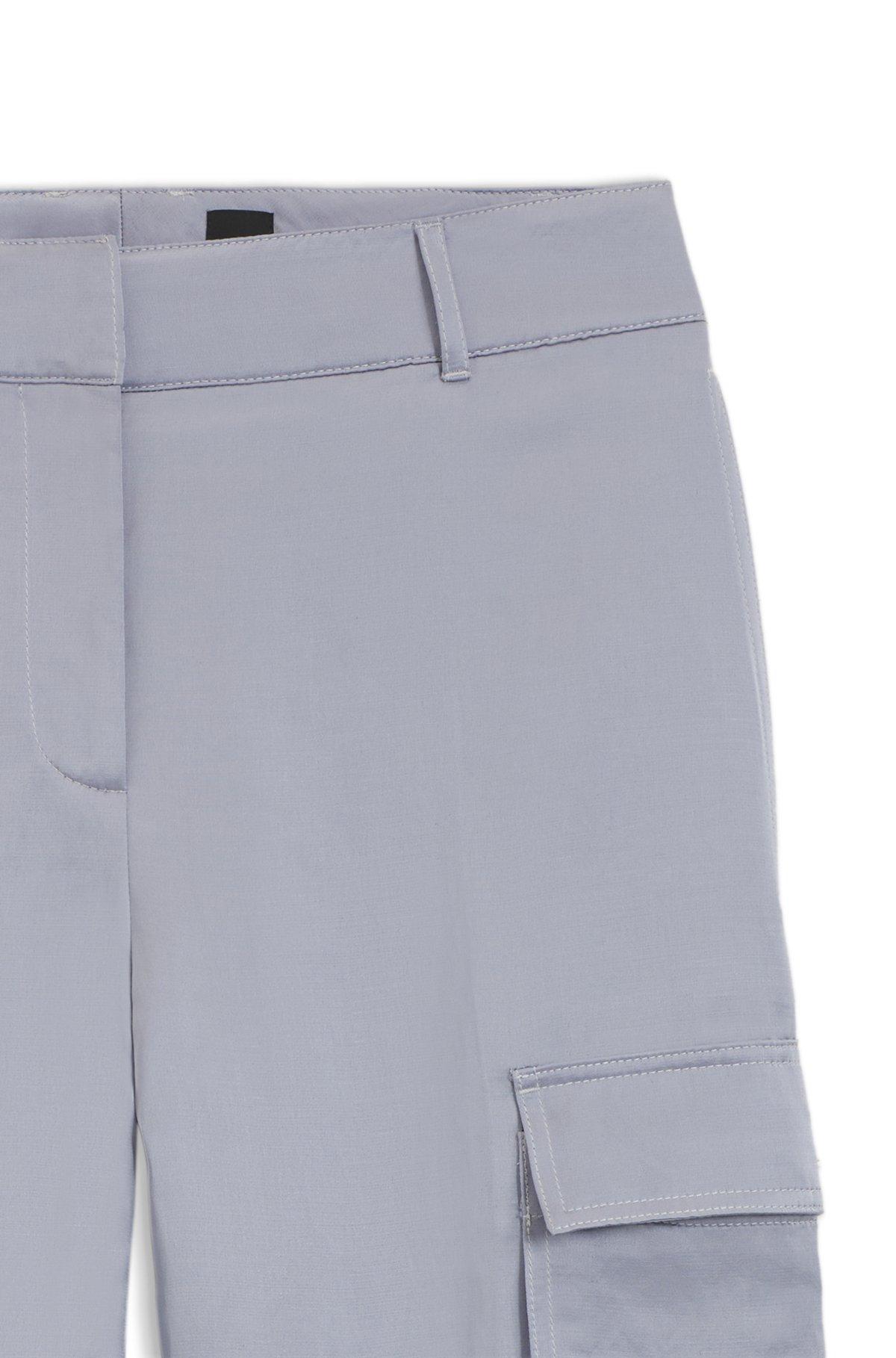 Regular-fit trousers in sateen Product Image