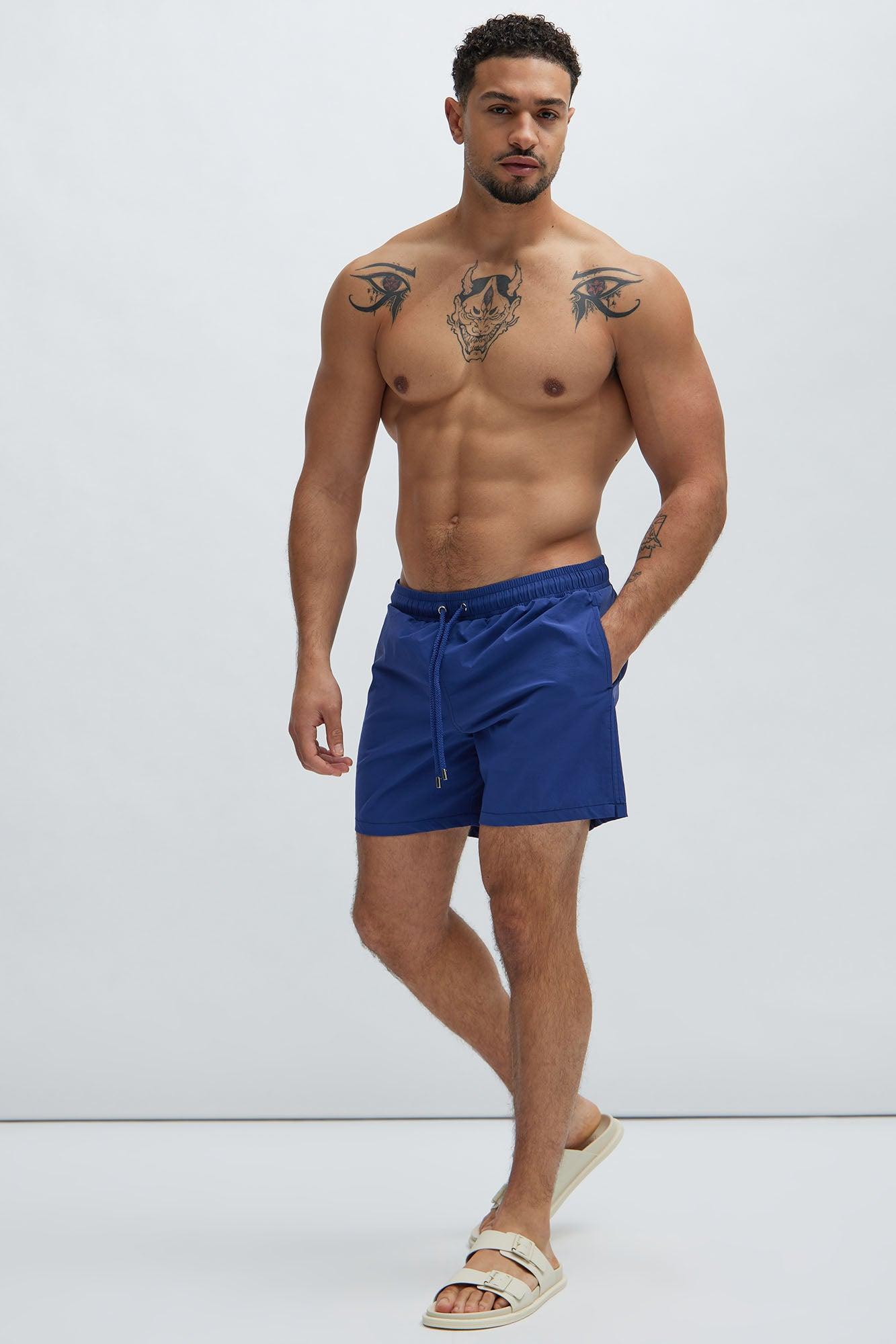 Montez Stretch Swim Trunk Mid - Navy Product Image