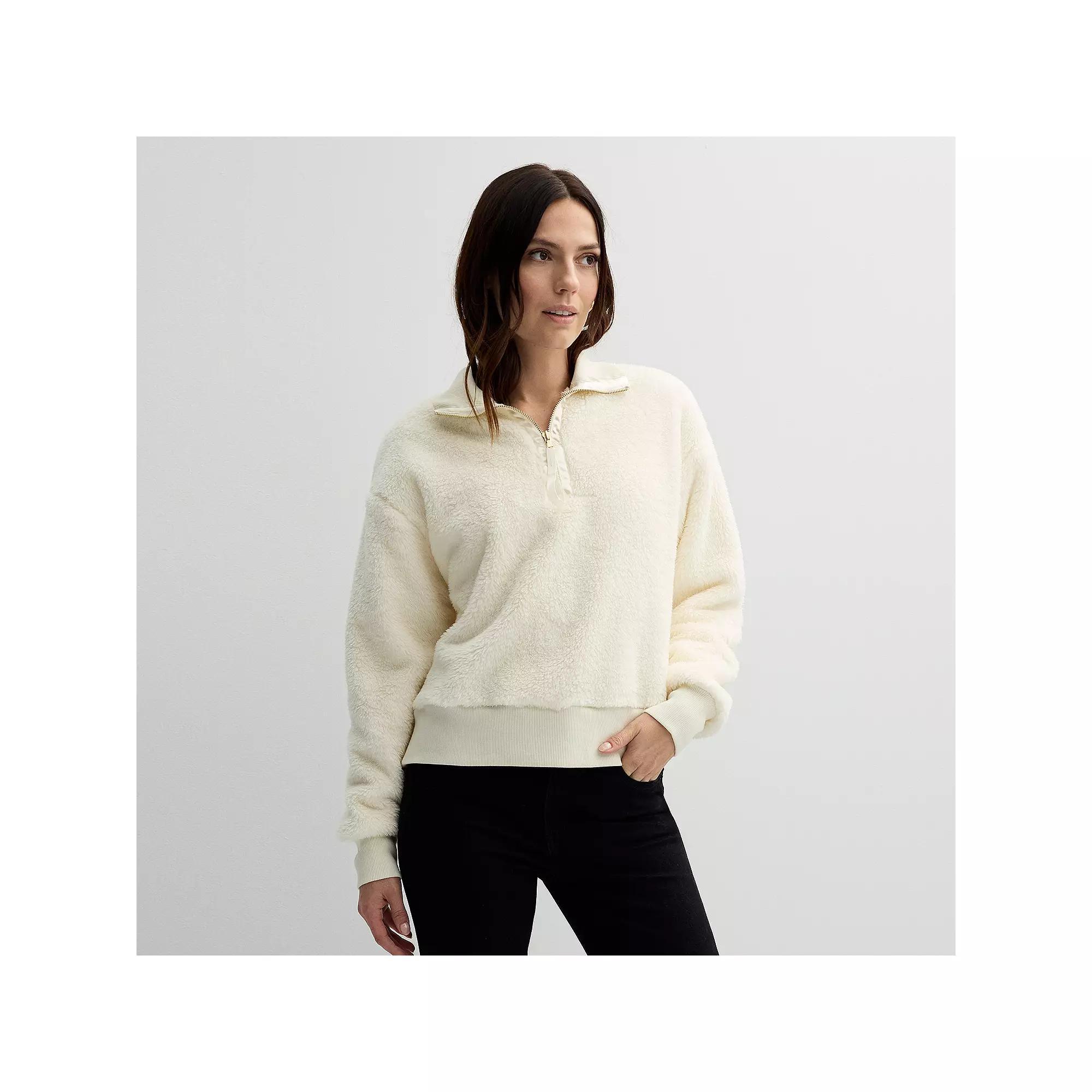 Women's Sonoma Goods For Life® Cozy Quarter Zip Pullover, Size: Large, Black Jam Product Image