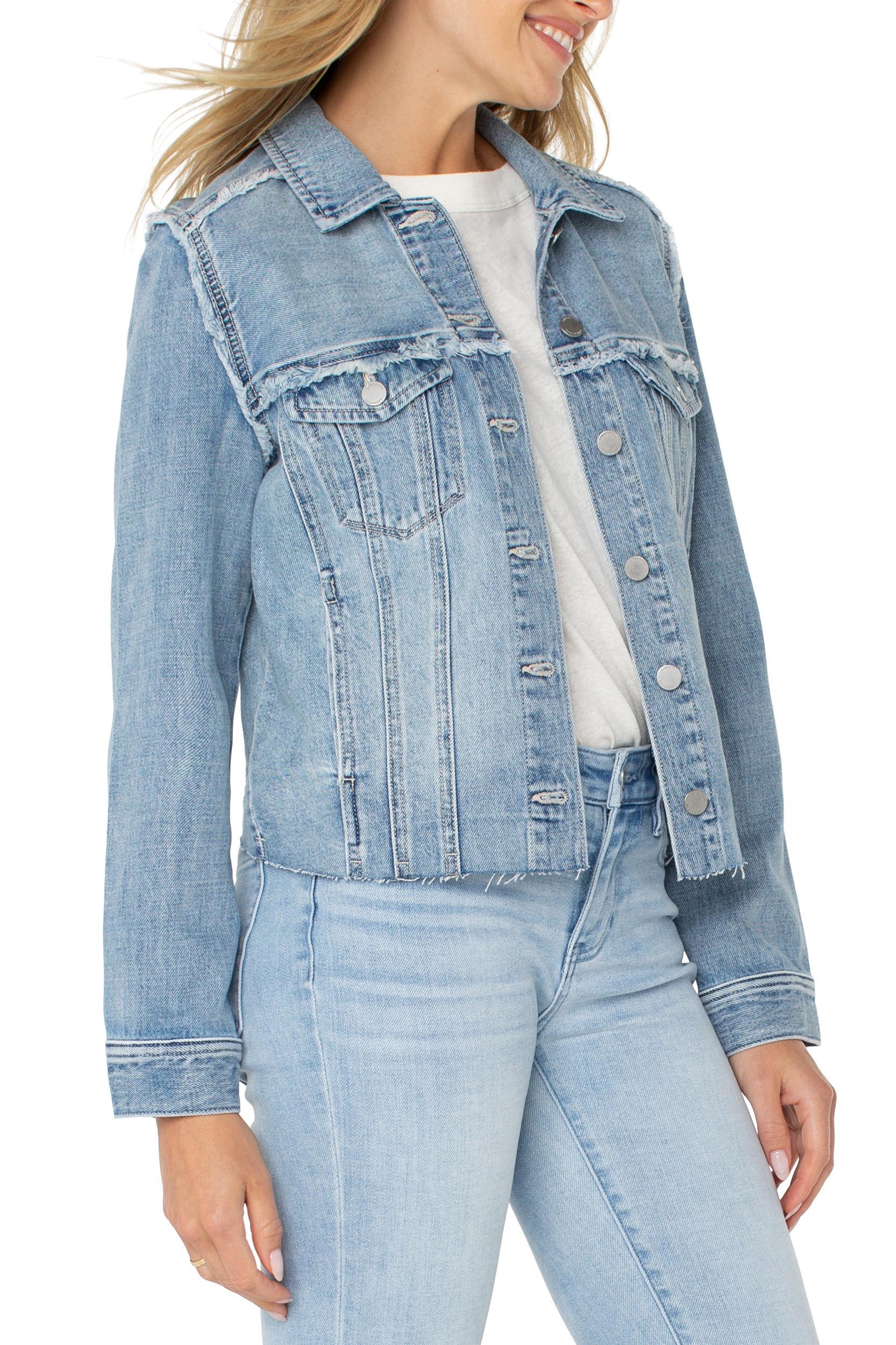 Multi Fray Trucker Jacket Product Image