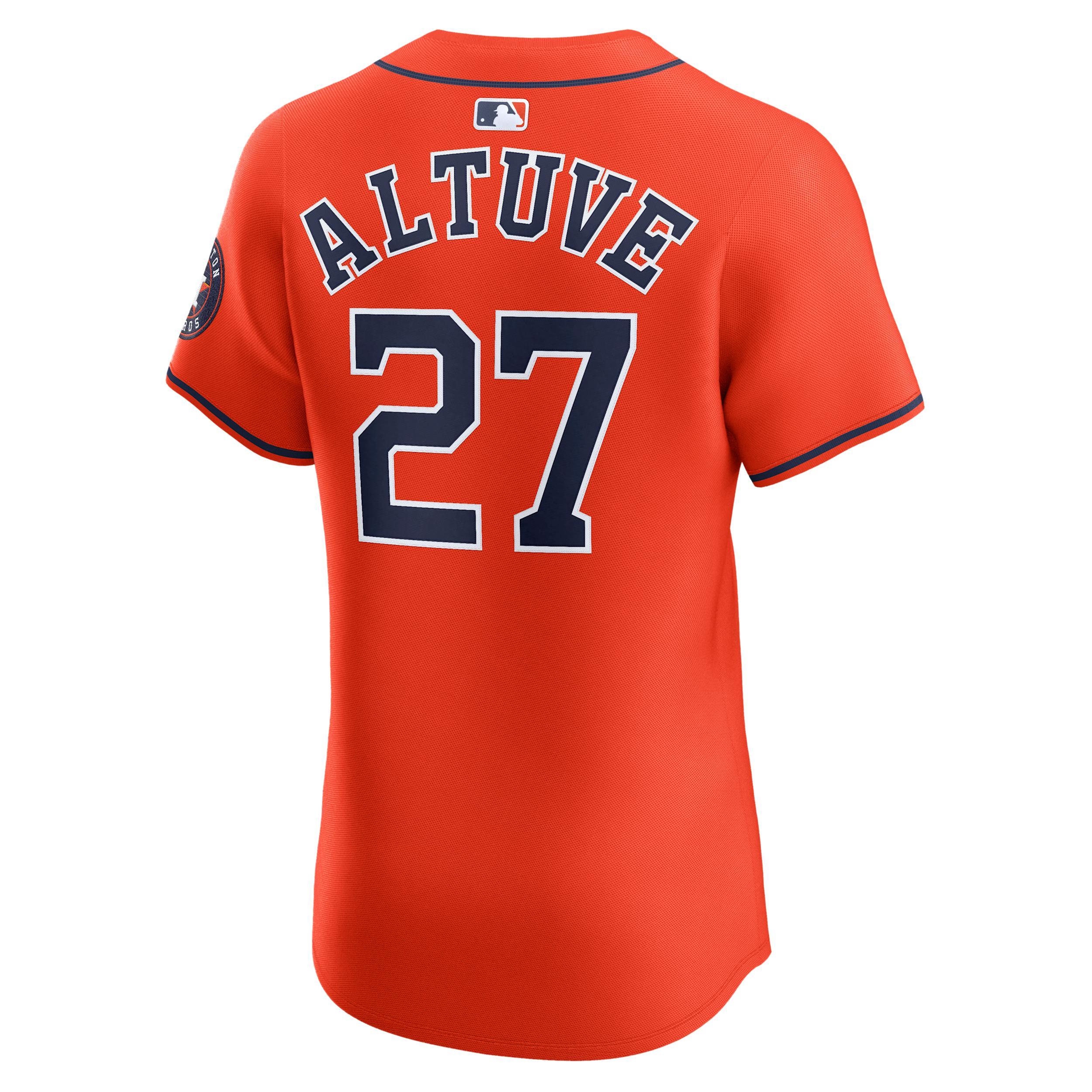 Jose Altuve Houston Astros Nike Mens Dri-FIT ADV MLB Elite Jersey | 9B10HUA1HU9-AXD Product Image