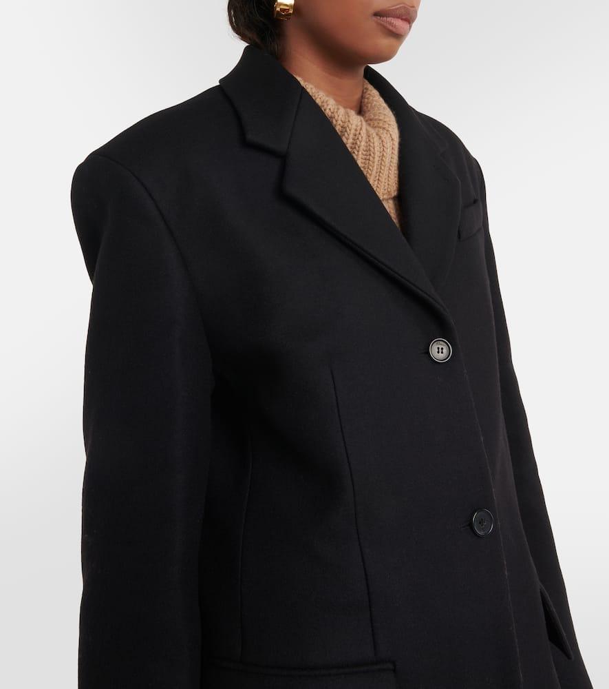 KHAITE Bontin Wool-blend Coat In Black Product Image