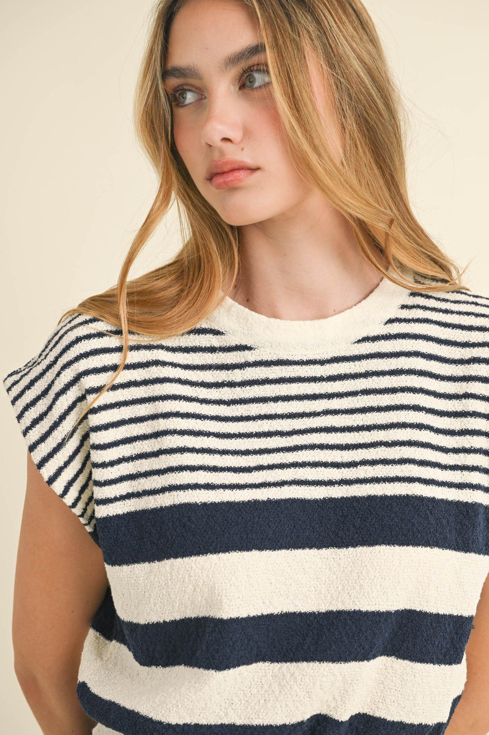 Stripe Knitted Top Product Image
