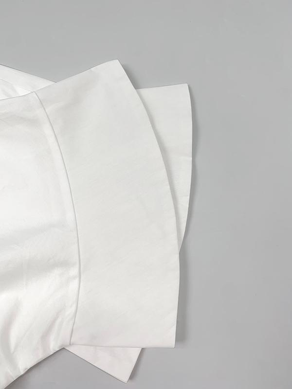 Half Sleeves Loose Buttoned Solid Color Lapel Blouses&Shirts Tops Product Image