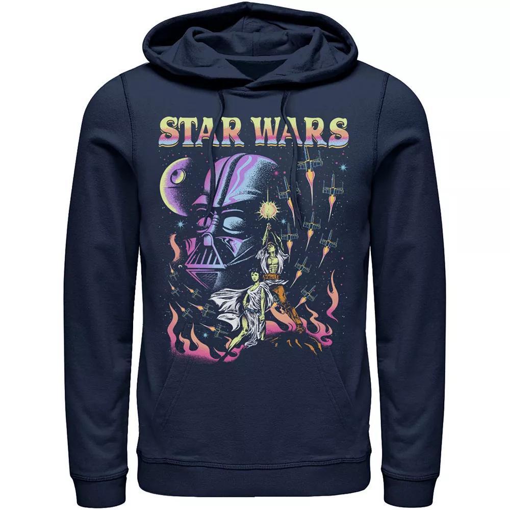 Men's Star Wars Retro Blacklight Colors Poster Hoodie,  Product Image