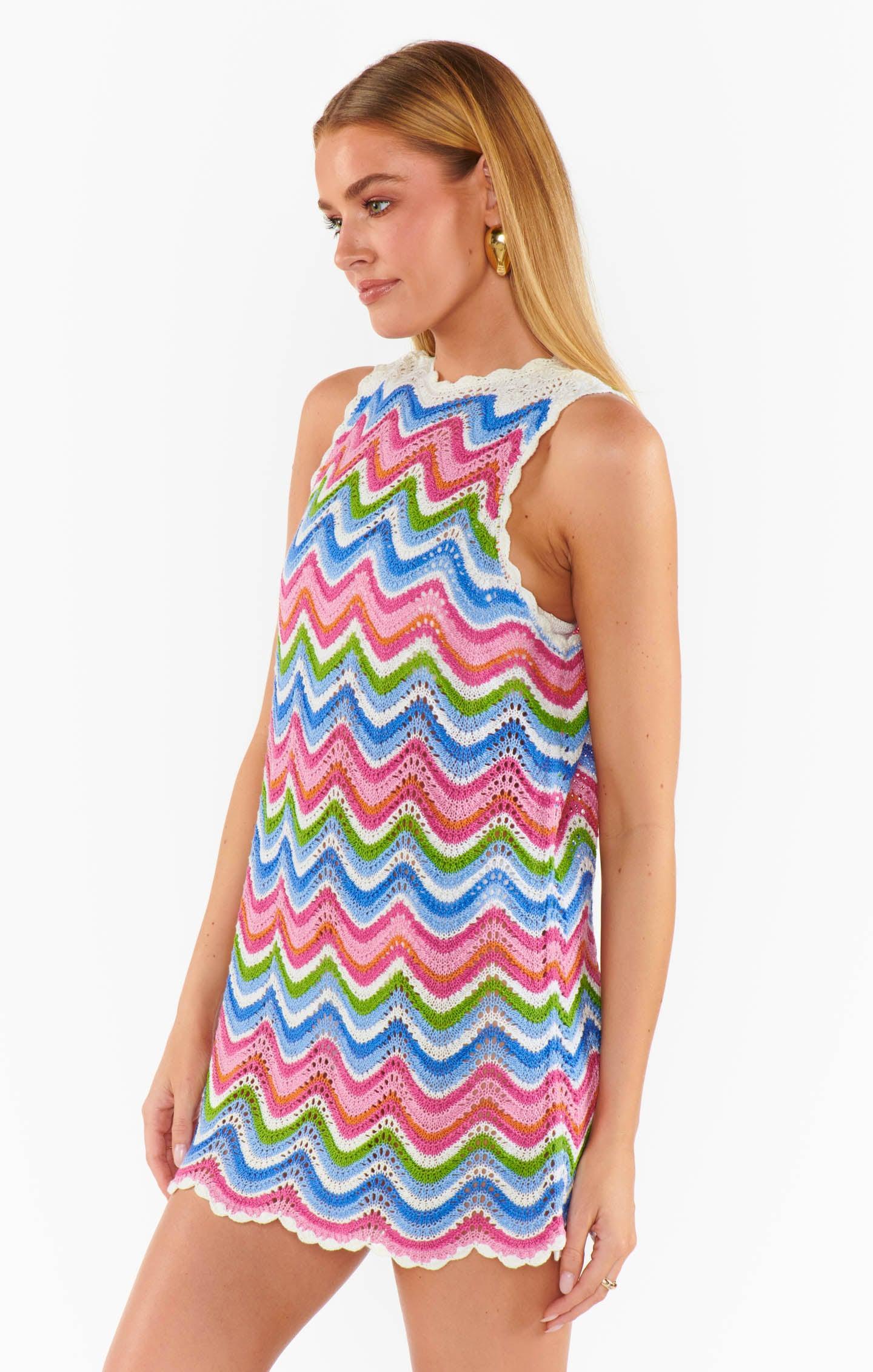 Sweeney Coverup ~ Wavy Stripe Crochet Product Image