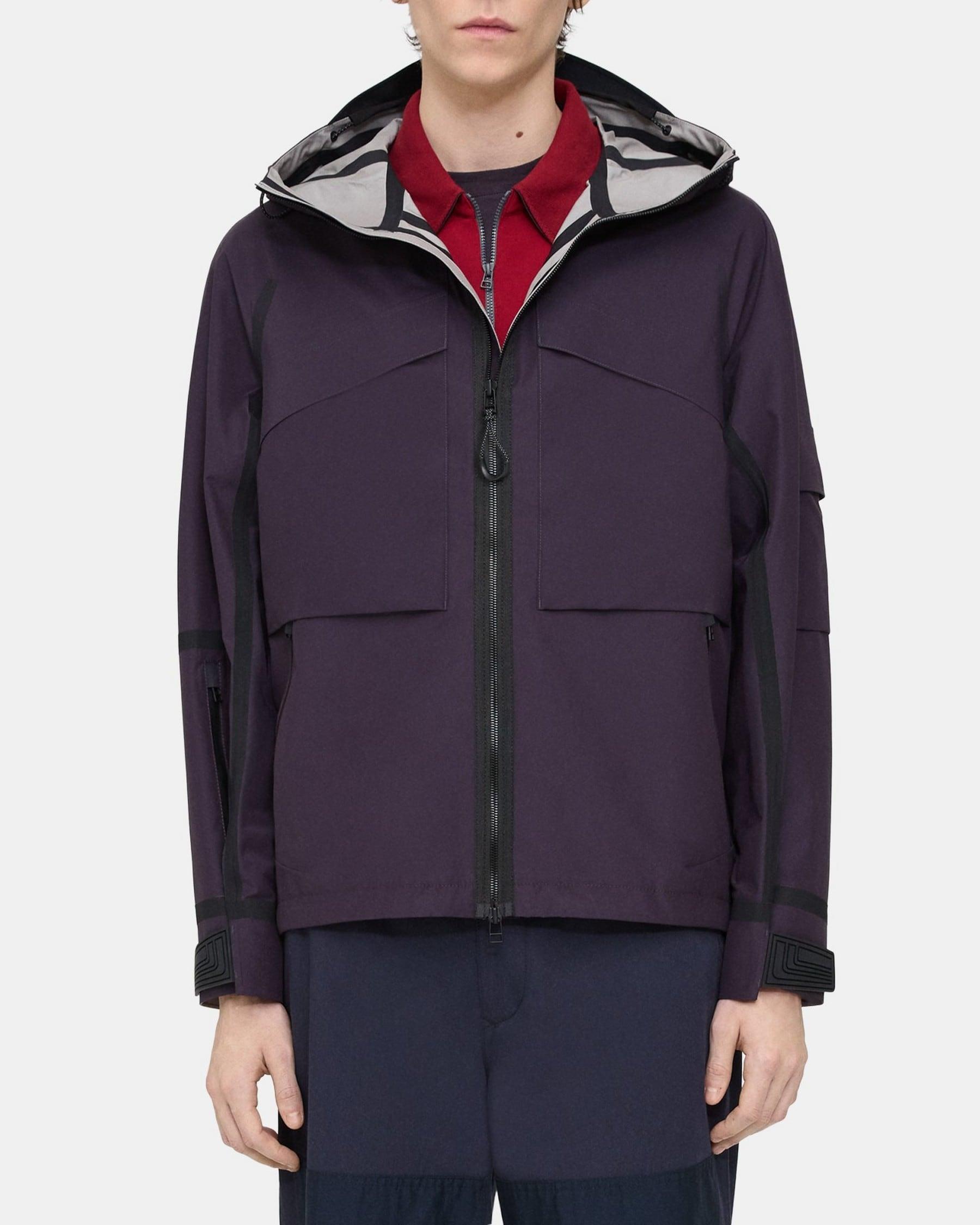 Hooded Jacket in Backed Cotton Product Image