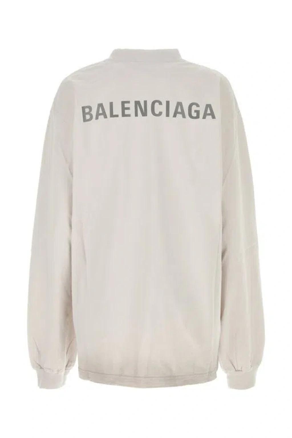 BALENCIAGA White Cotton Oversize T-shirt Product Image