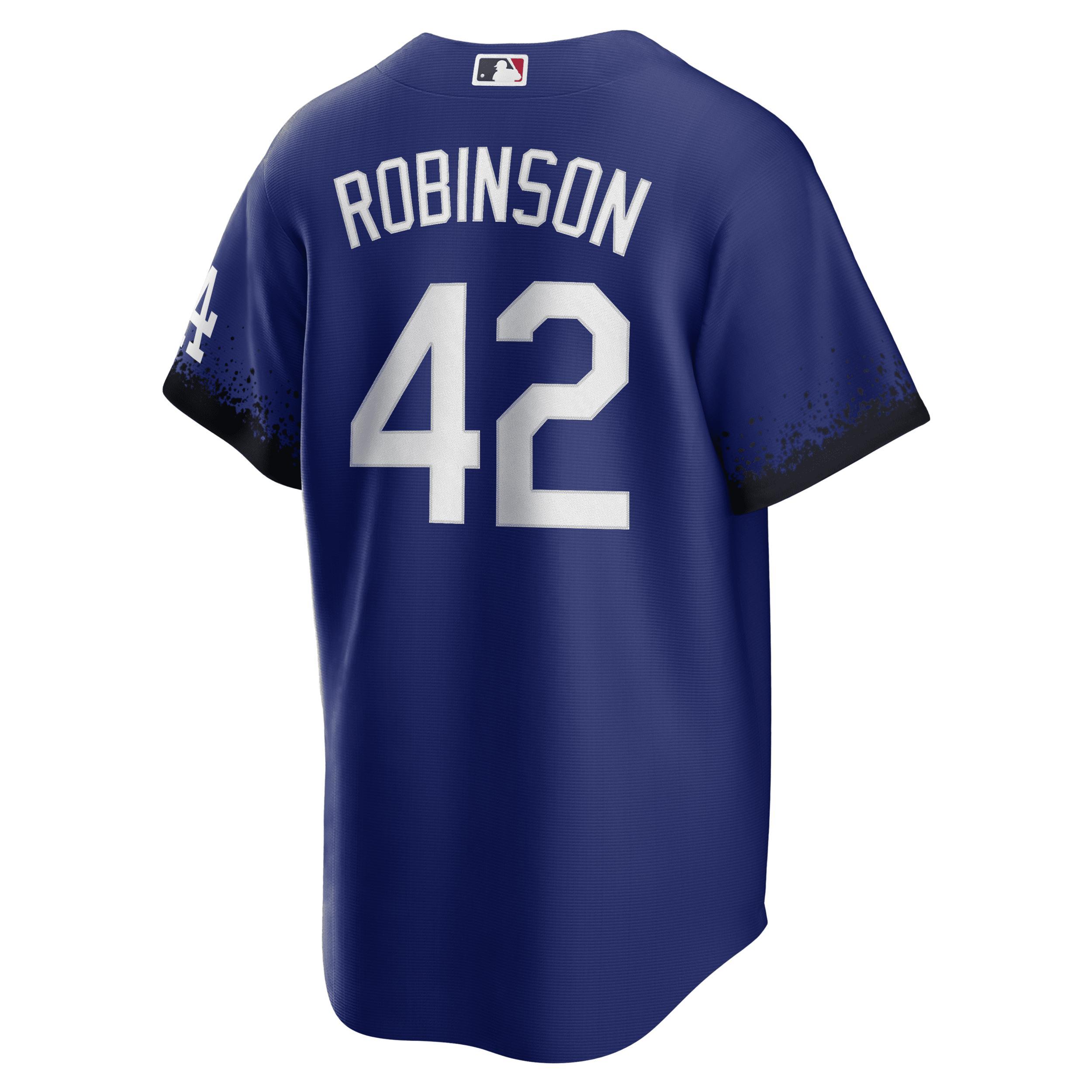 Nike Mens MLB Los Angeles Dodgers City Connect (Jackie Robinson) Replica Baseball Jersey Product Image