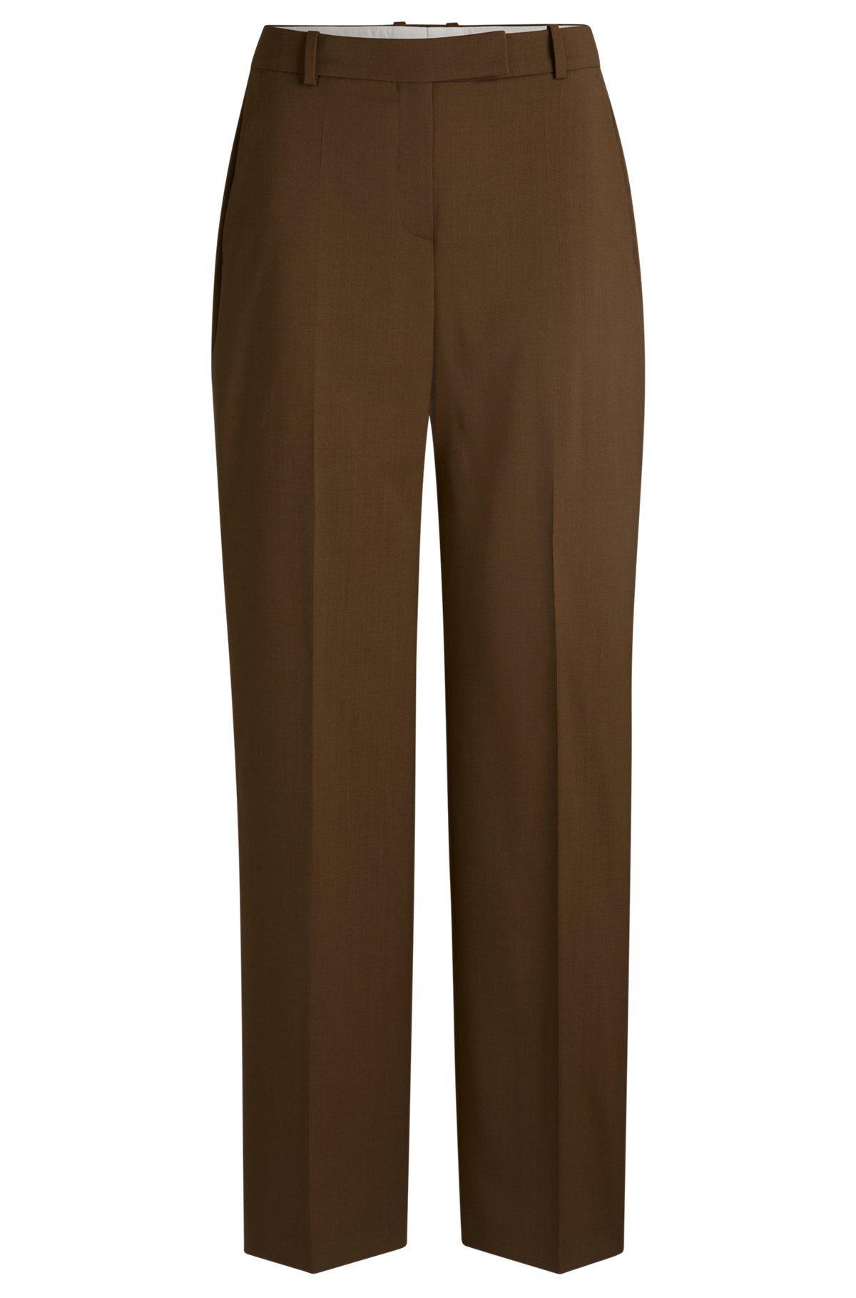 Straight-leg trousers in wool Product Image