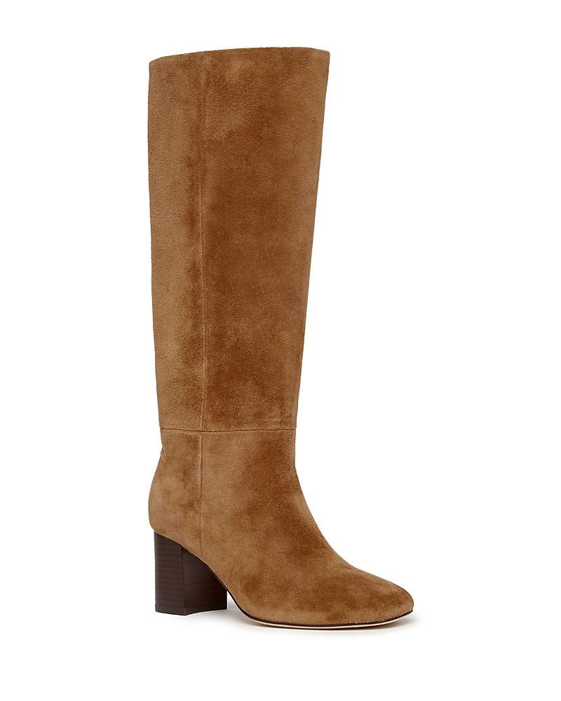 PAIGE Women's Katy Square Toe Tall Block Heel Boots In Sienna Product Image