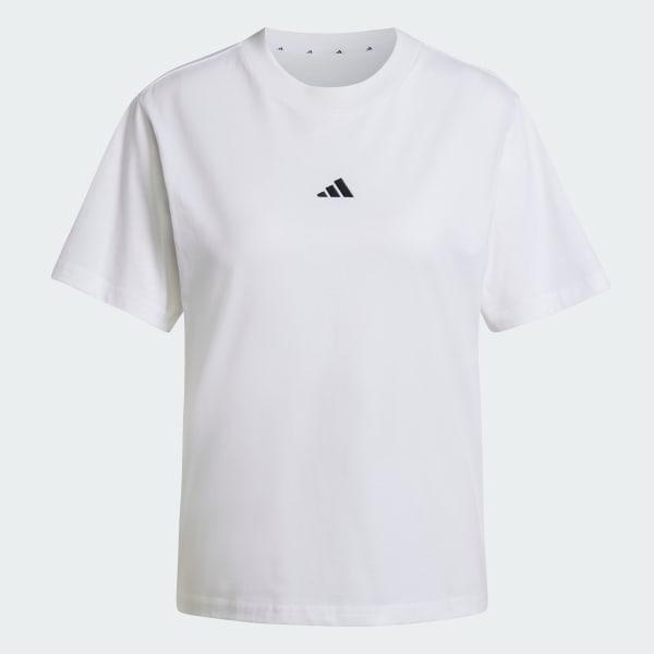 adidas Essentials Small Logo Cotton Tee Pure Ruby XS Womens Product Image