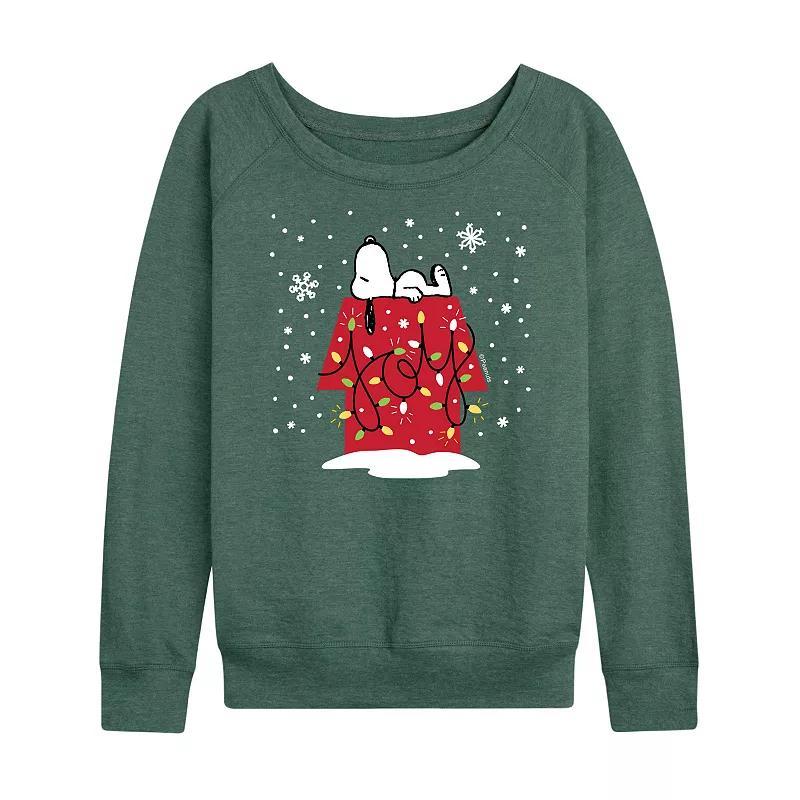 Women's Peanuts Snoopy Joy French Terry Long Sleeve Tee,  Product Image