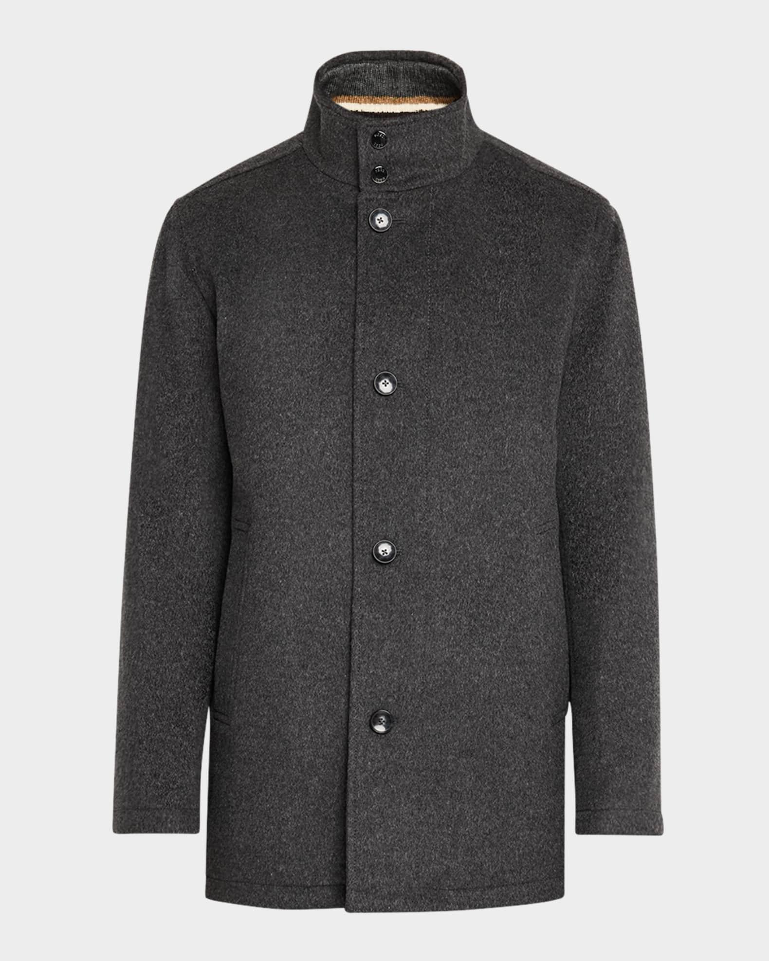 Men's Coxtan Wool-Cashmere Coat with Removable Bib Product Image