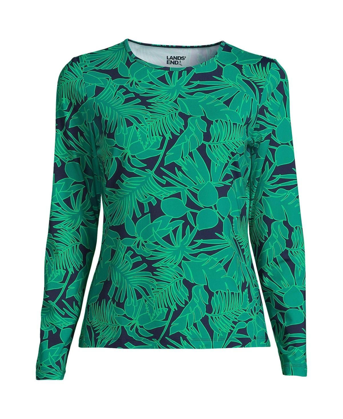 Petite Lands End UPF 50 Long Sleeve Rash Guard, Womens Product Image