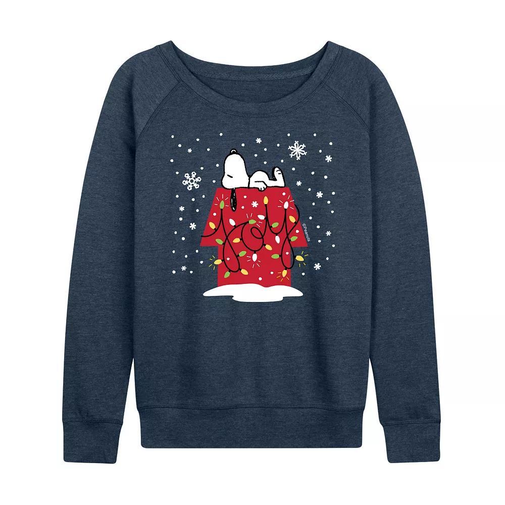 Women's Peanuts Snoopy Joy French Terry Long Sleeve Tee,  Product Image