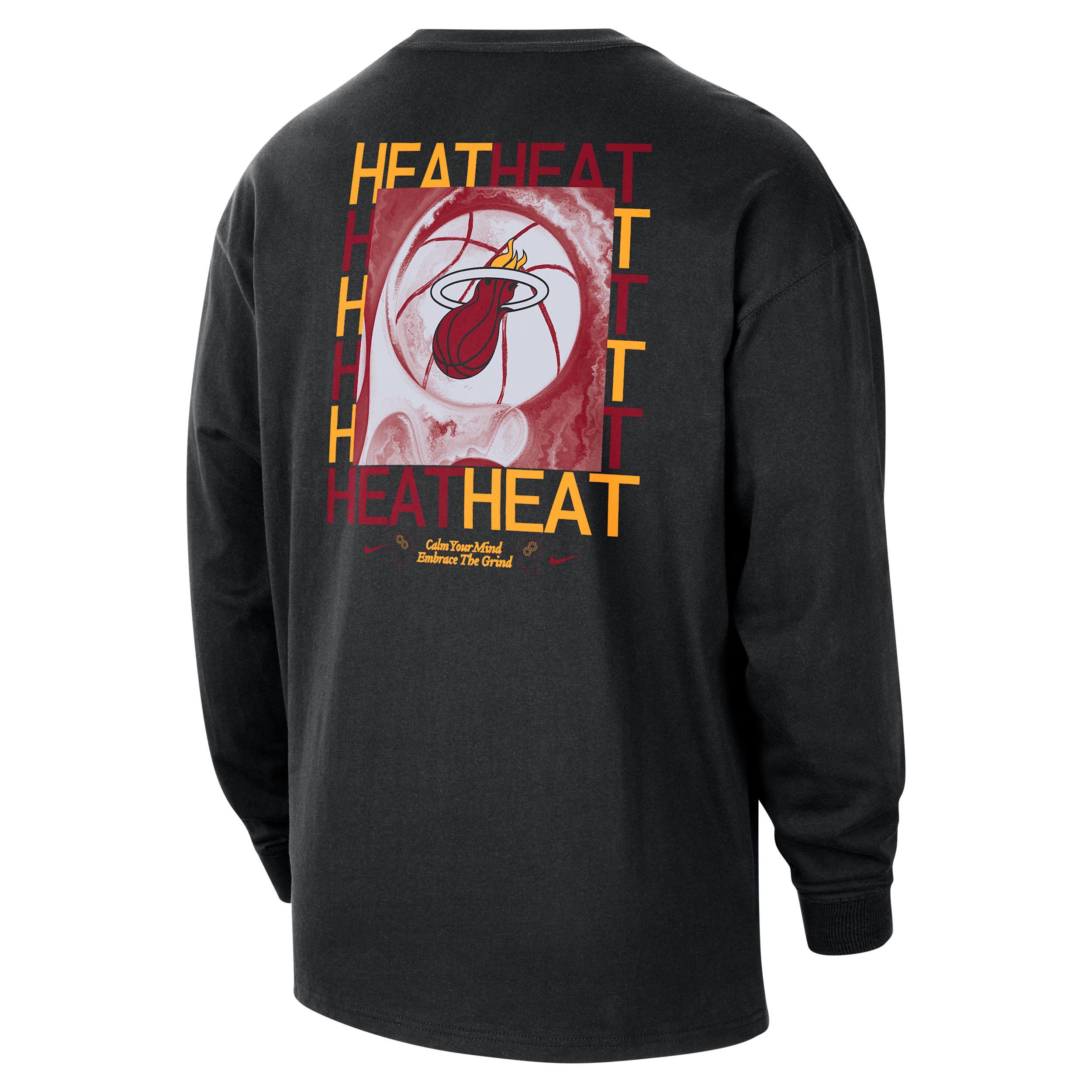 Miami Heat Courtside Nike Men's NBA Max90 Long-Sleeve T-Shirt Product Image