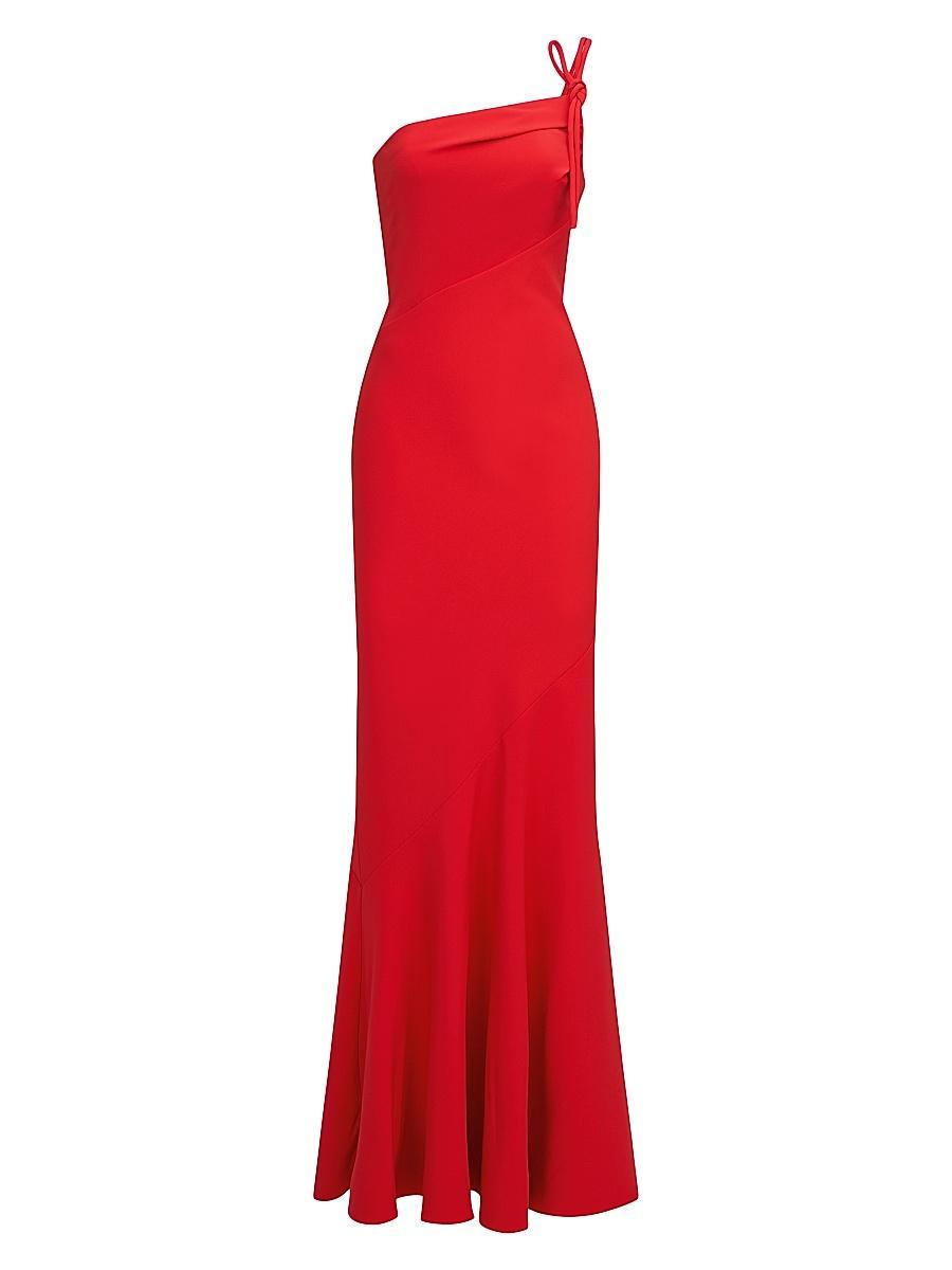 Womens Sybil Asymmetric Crepe Gown Product Image