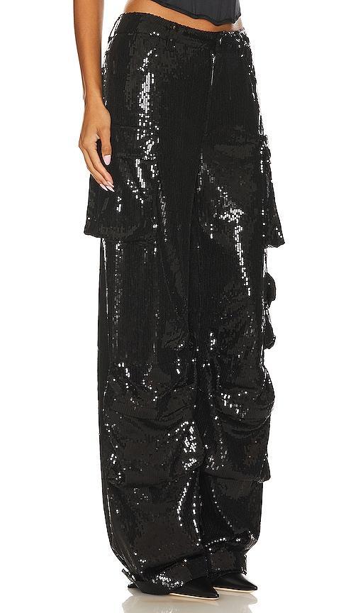 Steve Madden Duo Sequin Mid Rise Cargo Pants Product Image