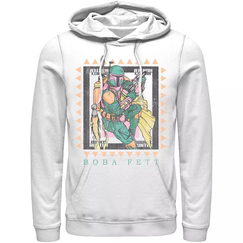 Men's Star Wars Boba Fett Stamp Hoodie, Size: Medium, White Product Image