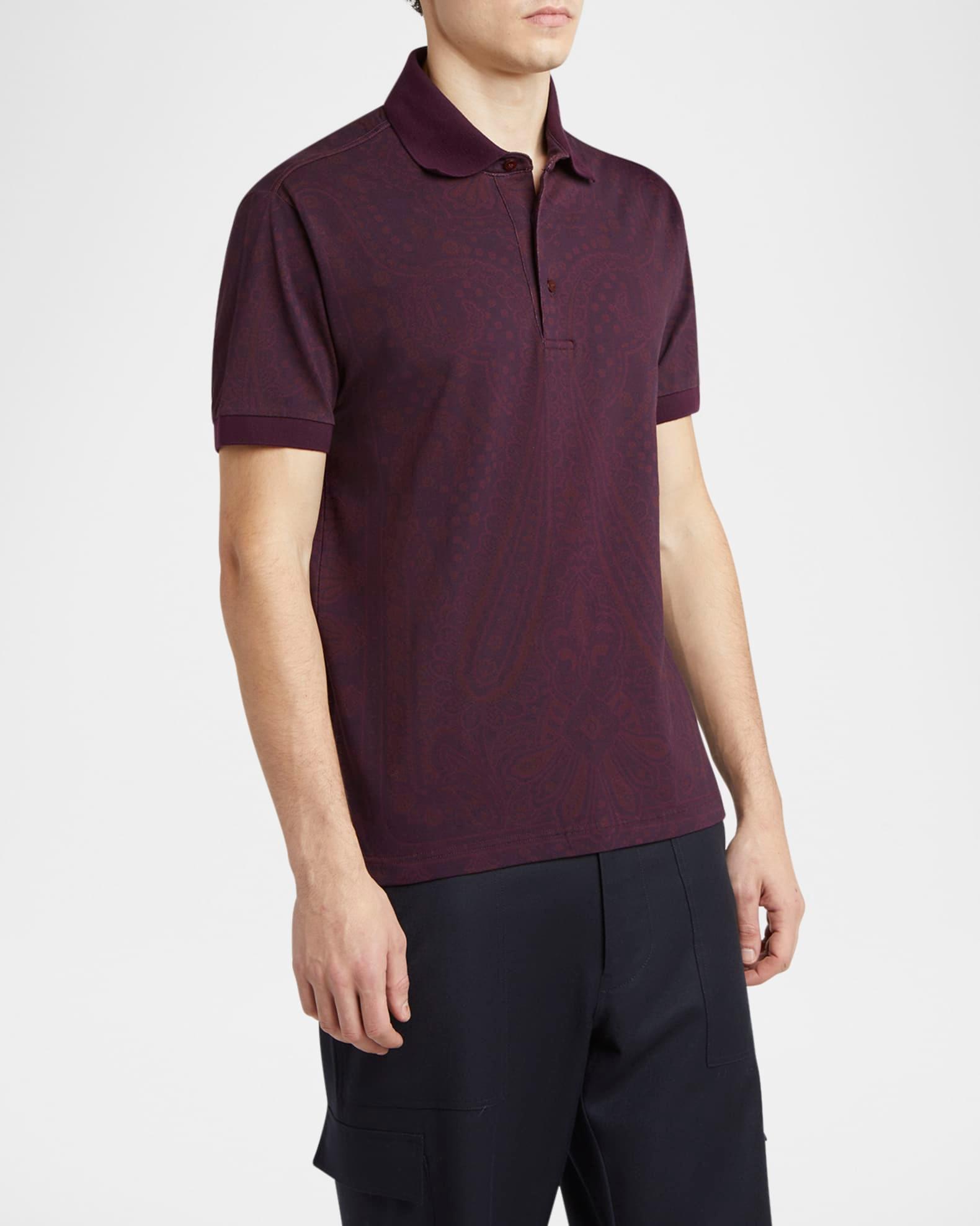 Men's Subtle Paisley Polo Shirt Product Image