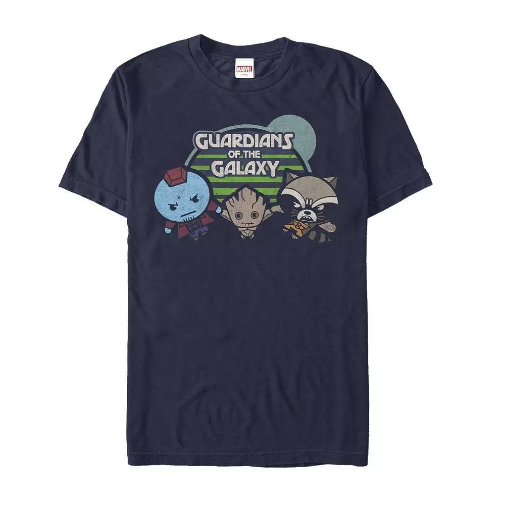 Men's Marvel Kawaii Art Collection Guardians of the Galaxy Graphic Tee,  Product Image