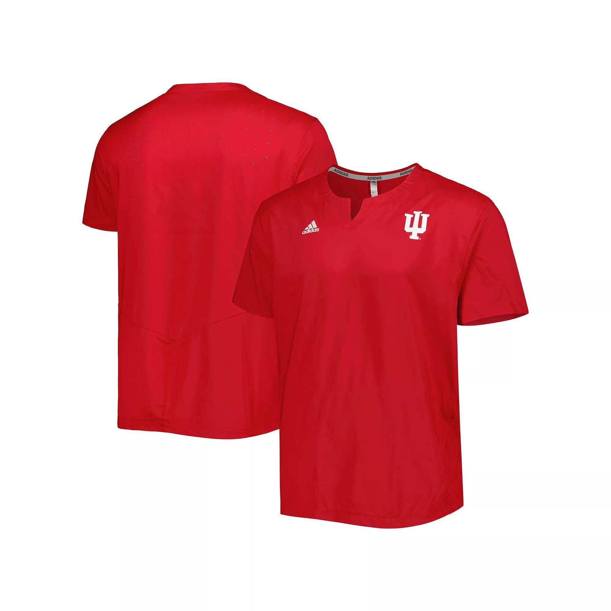 Men's adidas Crimson Indiana Hoosiers Notch Neck Iron Cage Top, Size: Small, Red Product Image