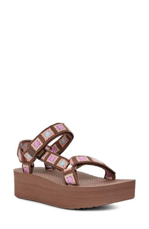 Teva Womens Flatform Crochet Outdoor Sandal Product Image