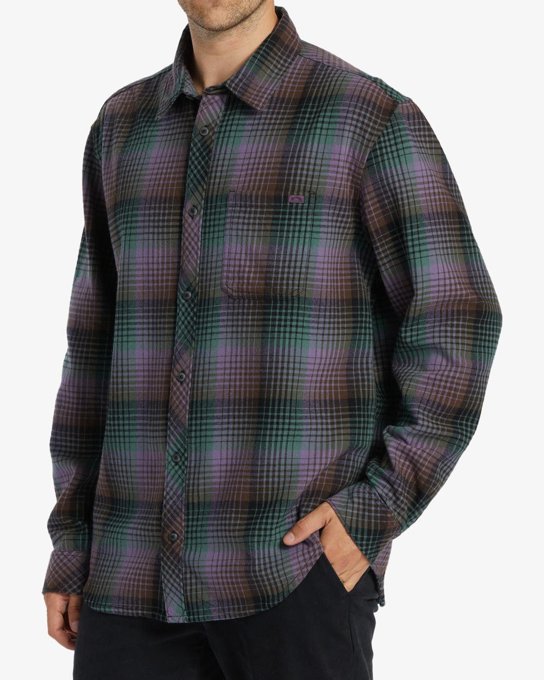 Coastline Flannel Long Sleeve Shirt - Dusty Grape Male Product Image