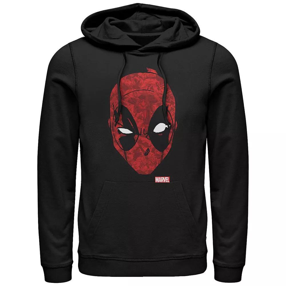 Men's Marvel Deadpool Action Mask Graphic Hoodie, Size: Large, Black Product Image