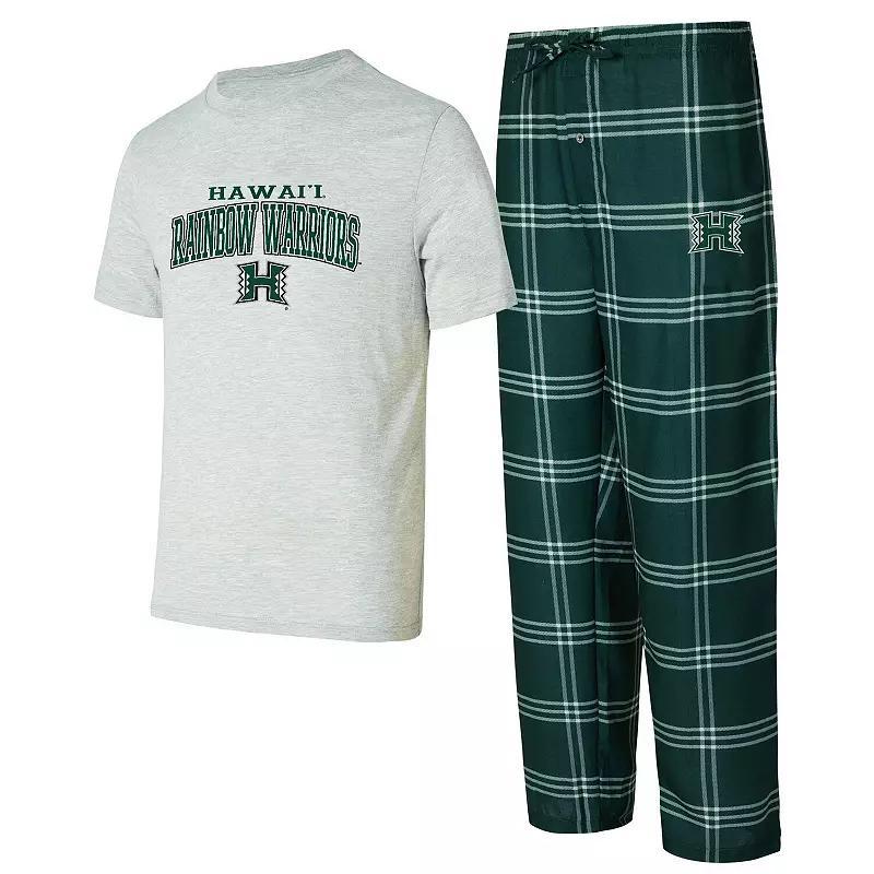 Mens Concepts Sport Hawaii Rainbow Warriors T-Shirt & Pants Sleep Set Product Image