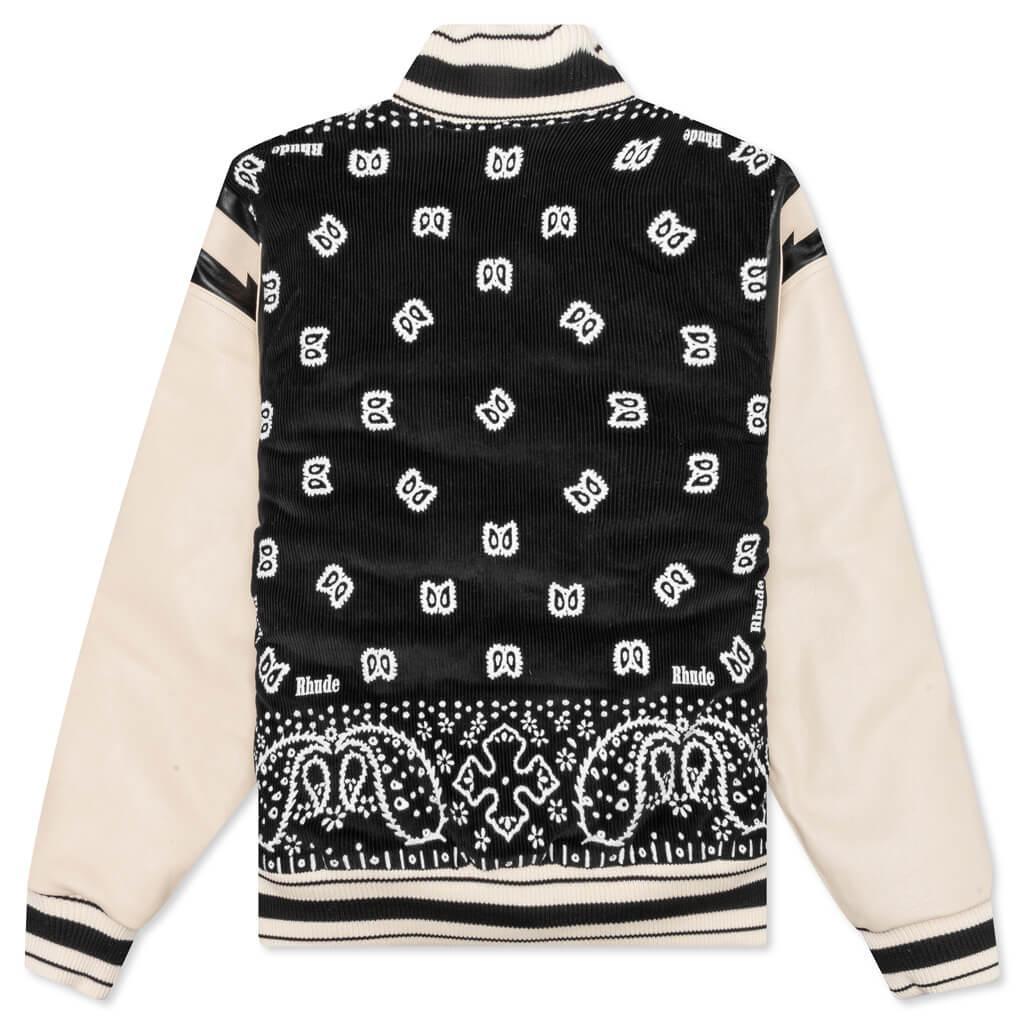 Bandana Bomber Jacket - Black/White Male Product Image