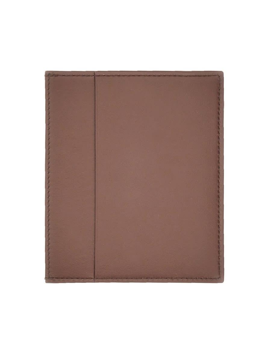 JIL SANDER Logo Embossed Cardholder In Brown Product Image