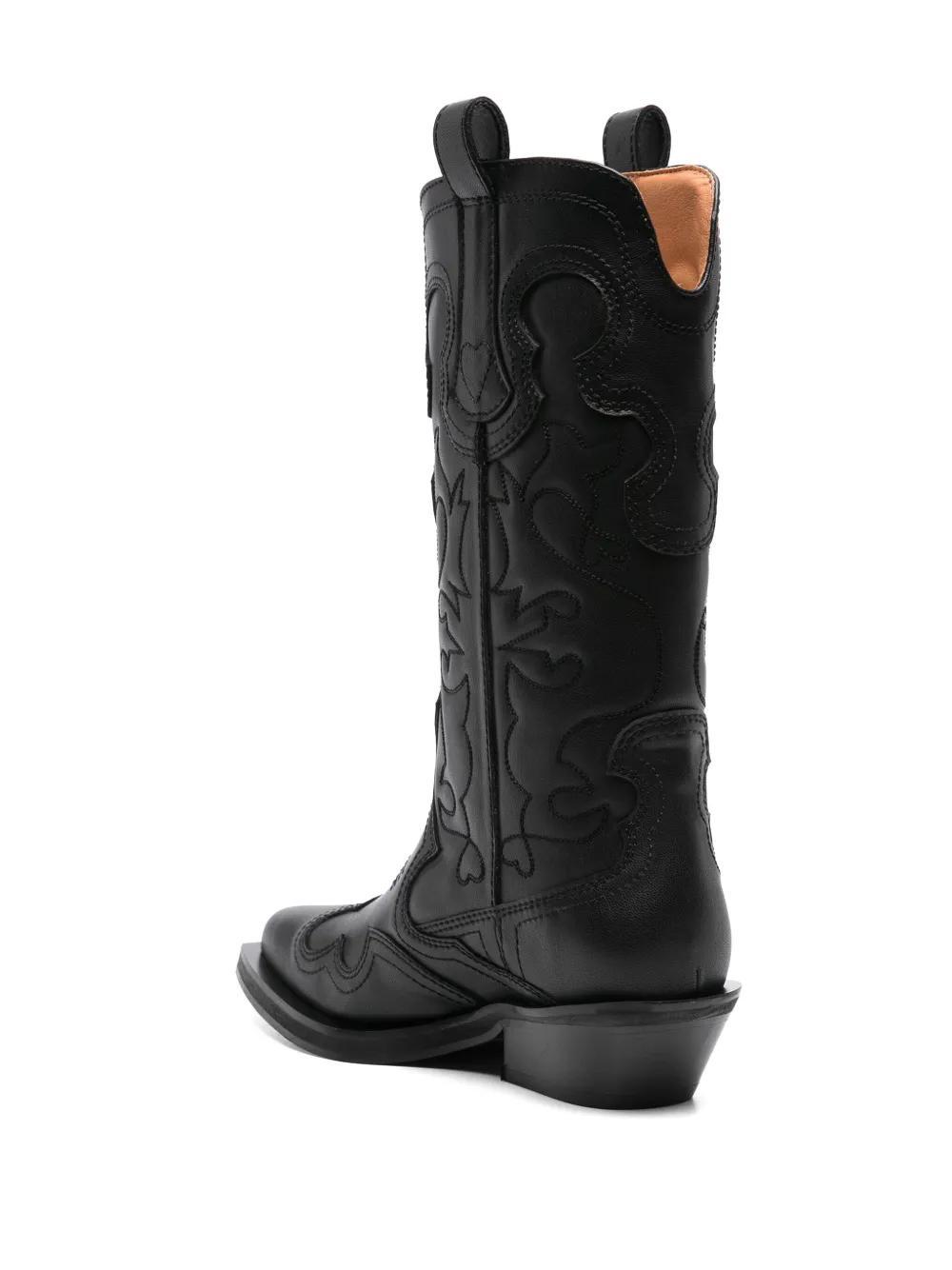 panelled calf-length boots  Product Image