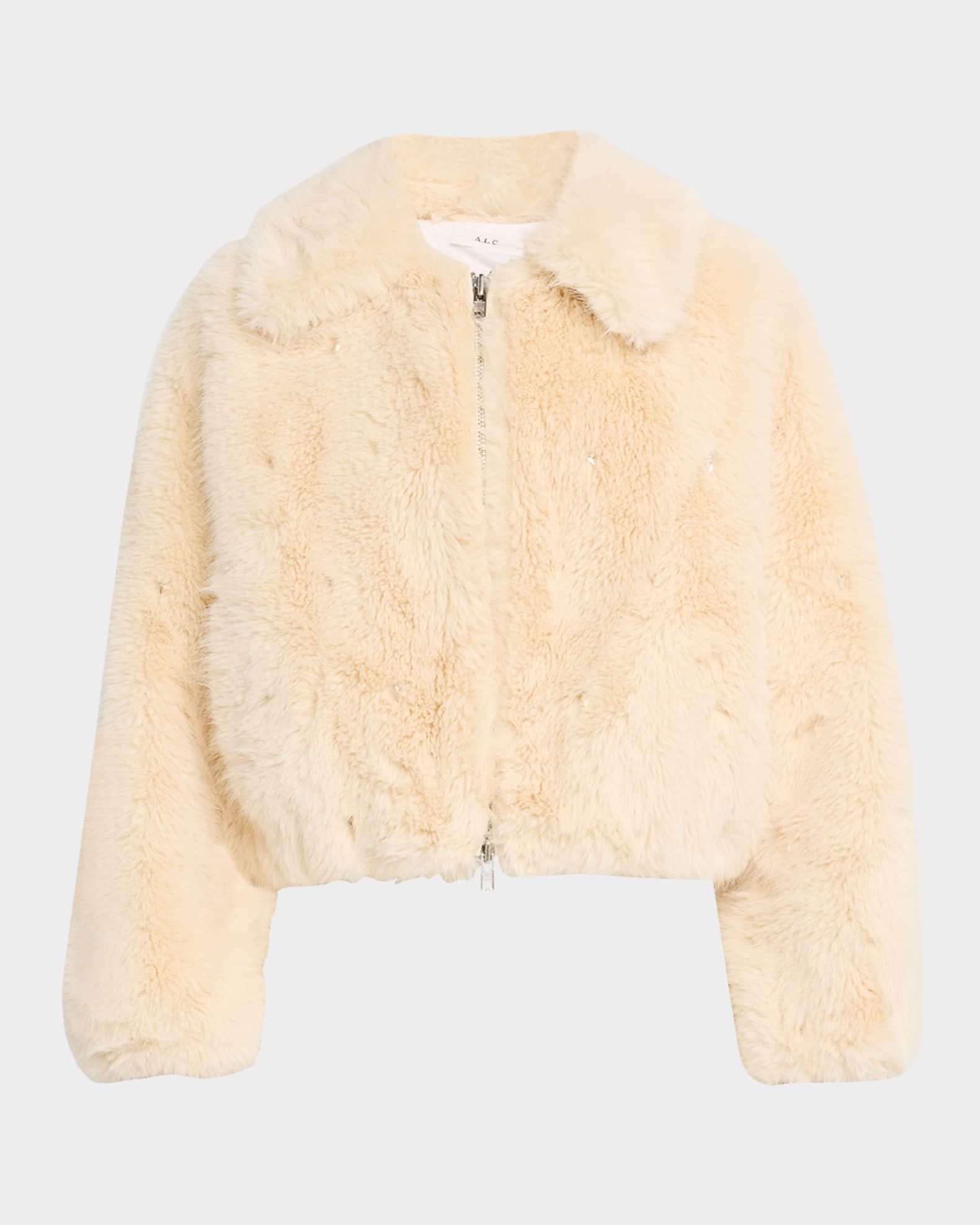 Esme Embellished Faux Fur Jacket Product Image